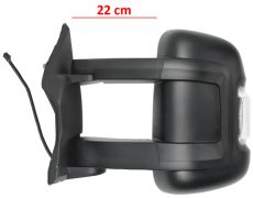 RÉTROVISEUR CITROEN JUMPER 2006-2014 BRAS 22cm / ÉLÉCTRIQUE / CHAUFFANT / FEU CLIGNOTANT BLANC (WY5W) / 2 VERRES / GAUCHE