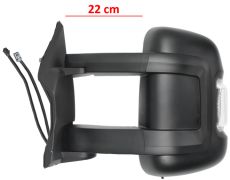 RÉTROVISEUR CITROEN JUMPER 2006-2014 BRAS 22cm / ÉLÉCTRIQUE / CHAUFFANT / FEU CLIGNOTANT BLANC (WY5W) / 2 VERRES / AVEC SONDE / GAUCHE