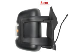 RÉTROVISEUR CITROEN JUMPER 2006-2014 BRAS 8cm / MANUEL / FEU CLIGNOTANT ORANGE (W16W) / 2 VERRES / DROIT