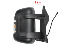 RÉTROVISEUR CITROEN JUMPER 2006-2014 BRAS 8cm / ÉLÉCTRIQUE / CHAUFFANT / FEU CLIGNOTANT ORANGE (W16W) / 2 VERRES / DROIT