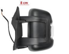 RÉTROVISEUR CITROEN JUMPER 2006-2014 BRAS 8cm / ÉLÉCTRIQUE / CHAUFFANT / RABATTABLE ÉLÉCTRIQUEMENT / FEU CLIGNOTANT BLANC (WY5W) / 2 VERRES / GAUCHE