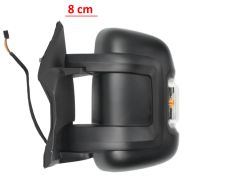 RÉTROVISEUR CITROEN JUMPER 2006-2014 BRAS 8cm / ÉLÉCTRIQUE / CHAUFFANT / RABATTABLE ÉLÉCTRIQUEMENT / FEU CLIGNOTANT ORANGE (W16W) / 2 VERRES / GAUCHE
