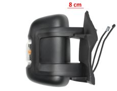 RÉTROVISEUR CITROEN JUMPER 2006-2014 BRAS 8cm / ÉLÉCTRIQUE / CHAUFFANT / RABATTABLE ÉLÉCTRIQUEMENT / FEU CLIGNOTANT ORANGE (W16W) / 2 VERRES / DROIT