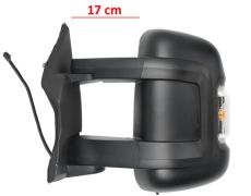 RÉTROVISEUR CITROEN JUMPER 2006-2014 BRAS 17cm / MANUEL / FEU CLIGNOTANT ORANGE (W16W) / 2 VERRES / GAUCHE