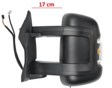 RÉTROVISEUR CITROEN JUMPER 2006-2014 BRAS 17cm / MANUEL / FEU CLIGNOTANT ORANGE (W16W) / 2 VERRES / AVEC SONDE / GAUCHE