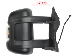 RÉTROVISEUR CITROEN JUMPER 2006-2014 BRAS 17cm / ÉLÉCTRIQUE / CHAUFFANT / FEU CLIGNOTANT ORANGE (W16W) / 2 VERRES / DROIT