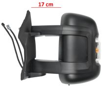 RÉTROVISEUR OPEL MOVANO 2021-> BRAS 17cm / ÉLÉCTRIQUE / CHAUFFANT / FEU CLIGNOTANT ORANGE (W16W) / 2 VERRES / AVEC SONDE / GAUCHE
