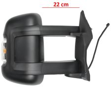 RÉTROVISEUR OPEL MOVANO 2021-> BRAS 22cm / MANUEL / FEU CLIGNOTANT ORANGE (W16W) / 2 VERRES / DROIT