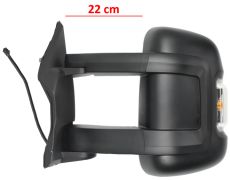 RÉTROVISEUR CITROEN JUMPER 2006-2014 BRAS 22cm / ÉLÉCTRIQUE / CHAUFFANT / FEU CLIGNOTANT ORANGE (W16W) / 2 VERRES / GAUCHE