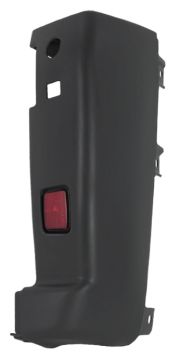 EMBOUT CITROEN JUMPER 2014-> ARRIÈRE / NOIR / AVEC CATADIOPTRE / DROIT