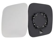 VERRE DE RÉTROVISEUR FIAT QUBO 2009-2016 AVEC SUPPORT / CONVEXE / GAUCHE