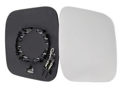 VERRE DE RÉTROVISEUR FIAT QUBO 2008-2016 AVEC SUPPORT / CHAUFFANT / CONVEXE / DROIT