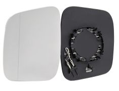 VERRE DE RÉTROVISEUR FIAT QUBO 2008-2016 AVEC SUPPORT / CHAUFFANT / ASPHÉRIQUE / GAUCHE