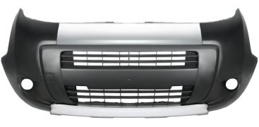 PARE-CHOCS FIAT QUBO 2008-2016 AVANT / MODÈLE COMBI / BANDE INFERIEURE / AVEC ANTIBROUILLARDS / BANDE GRISE