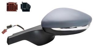 RÉTROVISEUR CITROEN C3 2016-2018 CONNECTEUR ROUGE/NOIR / ÉLÉCTRIQUE / CHAUFFANT / FEU CLIGNOTANT / SIDE ASSIST / AVEC APPRET / GAUCHE