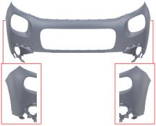 PARE-CHOCS CITROEN C3 2016-2020 AVANT / SUPÉRIEUR / AVEC APPRET