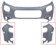PARE-CHOCS CITROEN C3 2016-2020 AVANT / SUPÉRIEUR / AVEC MOULURE AILE / AVEC APPRET
