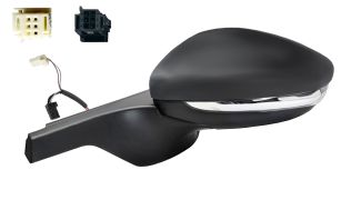 RÉTROVISEUR CITROEN C3 2020-2024 CONNECTEUR NOIR/BLANC / ÉLÉCTRIQUE / CHAUFFANT / FEU CLIGNOTANT / GAUCHE