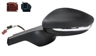 RÉTROVISEUR CITROEN C3 2016-2018 CONNECTEUR ROUGE/NOIR / ÉLÉCTRIQUE / CHAUFFANT / FEU CLIGNOTANT / SIDE ASSIST / GAUCHE