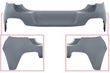 PARE-CHOCS CITROEN C3 2016-2020 ARRIÈRE / SUPÉRIEUR / AVEC APPRET
