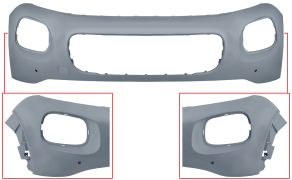 PARE-CHOCS CITROEN C3 AIRCROSS 2017-2020 AVANT / SUPÉRIEUR / AVEC TROUS CONTOUR PHARE / AVEC 2 CAPTEUR / AVEC APPRET