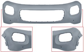 PARE-CHOCS CITROEN C3 AIRCROSS 2017-2020 AVANT / SUPÉRIEUR / AVEC TROUS CONTOUR PHARE / AVEC 4 CAPTEUR / AVEC PARK ASSIST / AVEC APPRET