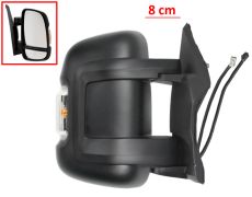 RÉTROVISEUR FIAT DUCATO 2006-2014 BRAS 8cm / ÉLÉCTRIQUE / CHAUFFANT / FEU CLIGNOTANT ORANGE (W16W) / 2 VERRES / SIDE ASSIST / DROIT