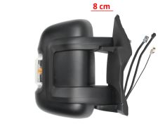 RÉTROVISEUR OPEL MOVANO 2021-> BRAS 8cm / ÉLÉCTRIQUE / CHAUFFANT / RABATTABLE ÉLÉCTRIQUEMENT / FEU CLIGNOTANT ORANGE (W16W) / 2 VERRES / ANTENNE / DROIT