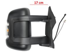 RÉTROVISEUR FIAT DUCATO 2006-2014 BRAS 17cm / ÉLÉCTRIQUE / CHAUFFANT / FEU CLIGNOTANT ORANGE (W16W) / 2 VERRES / ANTENNE / DROIT