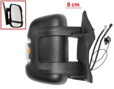 RÉTROVISEUR CITROEN JUMPER 2006-2014 BRAS 8cm / ÉLÉCTRIQUE / CHAUFFANT / FEU CLIGNOTANT ORANGE (W16W) / 2 VERRES / SIDE ASSIST / ANTENNE / DROIT