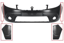 PARE-CHOCS DACIA SANDERO 2008-2013 AVANT / AVEC ANTIBROUILLARDS / MODÈLE STEPWAY / AVEC CONTOUR AILE 