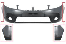 PARE-CHOCS DACIA SANDERO 2008-2013 AVANT / AVEC ANTIBROUILLARDS / MODÈLE STEPWAY / AVEC CONTOUR AILE / AVEC APPRET 
