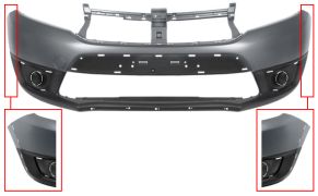 PARE-CHOCS DACIA SANDERO 2013-2017 AVANT / MODÈLE STEPWAY / AVEC APPRET