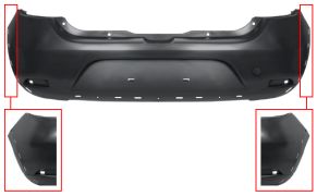 PARE-CHOCS DACIA SANDERO 2013-2017 ARRIÈRE / MODÈLE STEPWAY