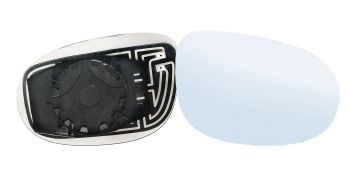 VERRE DE RÉTROVISEUR FIAT BRAVO 2007-2014 AVEC SUPPORT / CHAUFFANT / CONVEXE / BLEU / DROIT