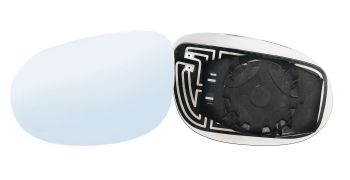 VERRE DE RÉTROVISEUR LANCIA DELTA 2008-2014 AVEC SUPPORT / CHAUFFANT / CONVEXE / BLEU / GAUCHE