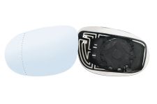 VERRE DE RÉTROVISEUR LANCIA DELTA 2008-2014 AVEC SUPPORT / CHAUFFANT / ASPHÉRIQUE / BLEU GAUCHE