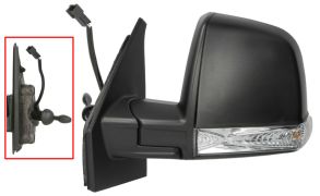 RÉTROVISEUR FIAT DOBLO 2010-2015 COMBI / PANORAMA / MECANIQUE / FEU CLIGNOTANT / GAUCHE