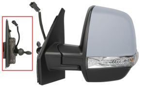 RÉTROVISEUR FIAT DOBLO 2010-2015 CARGO / MECANIQUE / FEU CLIGNOTANT / AVEC APPRET / GAUCHE