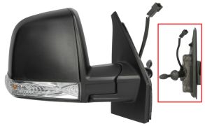 RÉTROVISEUR FIAT DOBLO 2010-2015 COMBI / PANORAMA / MECANIQUE / FEU CLIGNOTANT / AVEC SONDE / DROIT