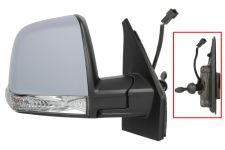 RÉTROVISEUR FIAT DOBLO 2010-2015 COMBI / PANORAMA / MECANIQUE / FEU CLIGNOTANT / AVEC SONDE / AVEC APPRET / DROIT