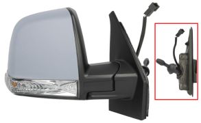 RÉTROVISEUR FIAT DOBLO 2015-2022 COMBI / PANORAMA / MECANIQUE / FEU CLIGNOTANT / AVEC APPRET / DROIT