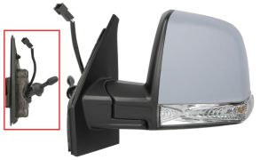 RÉTROVISEUR FIAT DOBLO 2015-2022 COMBI / PANORAMA / MECANIQUE / FEU CLIGNOTANT / AVEC APPRET / GAUCHE