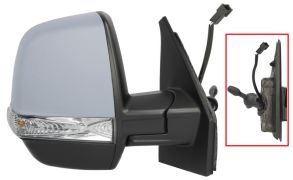 RÉTROVISEUR FIAT DOBLO 2015-2022 CARGO / MECANIQUE / FEU CLIGNOTANT / AVEC APPRET / DROIT