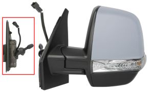 RÉTROVISEUR FIAT DOBLO 2015-2022 CARGO / MECANIQUE / FEU CLIGNOTANT / AVEC APPRET / GAUCHE