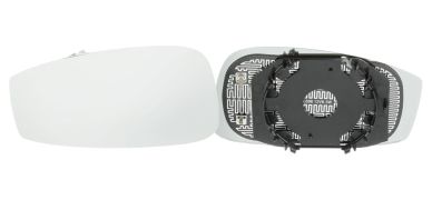 VERRE DE RÉTROVISEUR FIAT IDEA 2003-2008 AVEC SUPPORT / CHAUFFANT / CONVEXE / GAUCHE