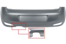 PARE-CHOCS FIAT PUNTO 2012-2018 ARRIÈRE / MODÈLE LOUNGE / ÉCHAPPEMENT GRAND / AVEC APPRET