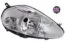 PHARE AVANT FIAT PUNTO 2008-2012 8 BROCHES / BASE CHROMÉE / DROIT
