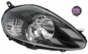 PHARE FIAT GRANDE PUNTO 2008-2012 8 BROCHES / BASE NOIRE / DROIT