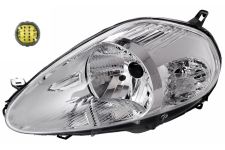 PHARE AVANT FIAT PUNTO 2005-2008 14 BROCHES / BASE CHROMÉE / GAUCHE